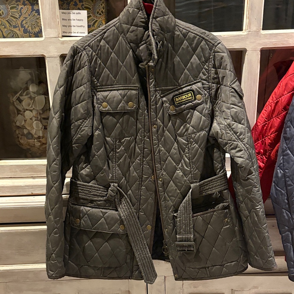Barbour womens Quilted Field Jacket - Dark Gray